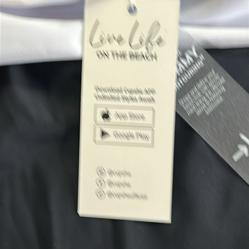 CUPSHE ASYMMETRICAL BLACK WHITE TUMMY CONTOURING ONE PEICE MESH MIDDLE SZ XL